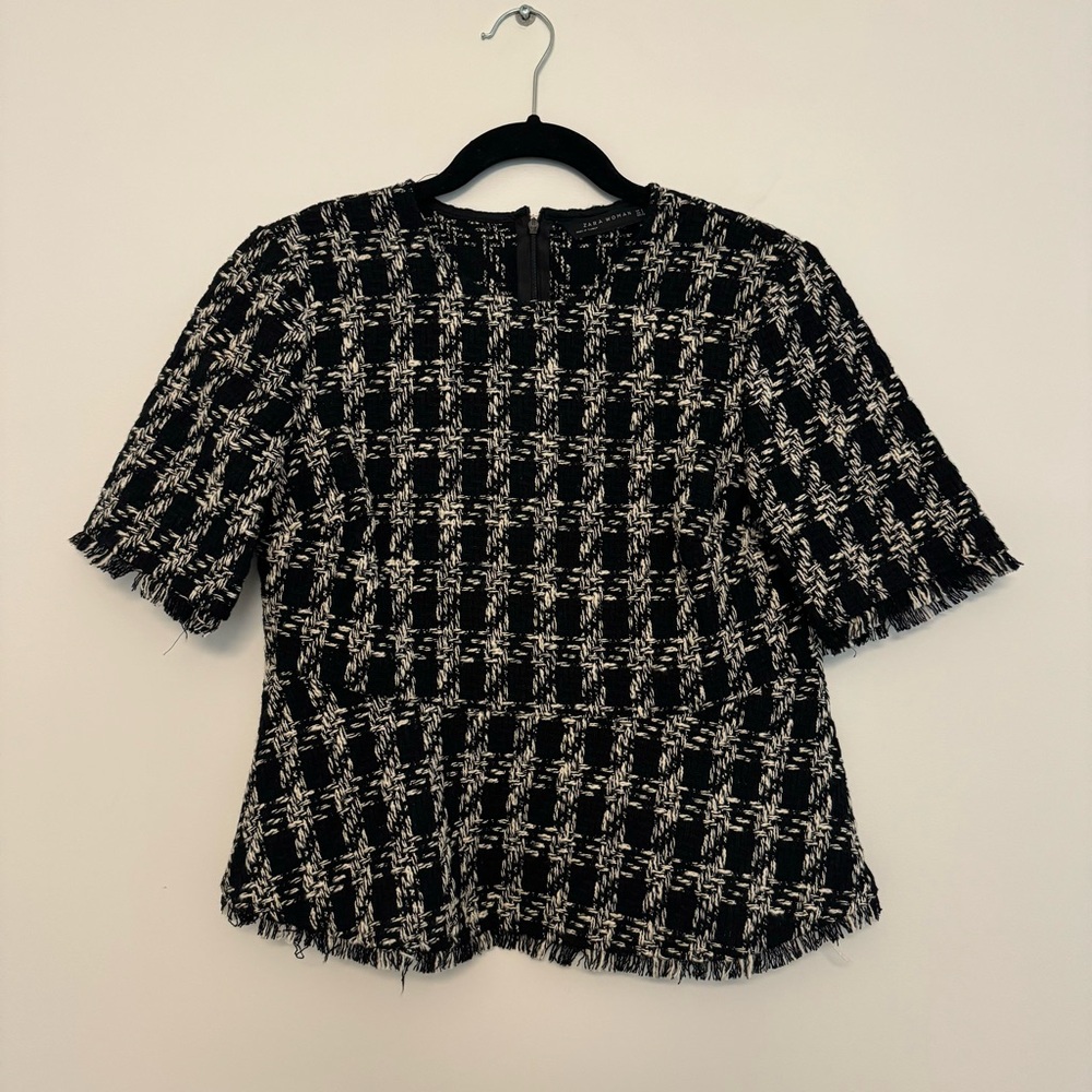 Zara Tweed blouse